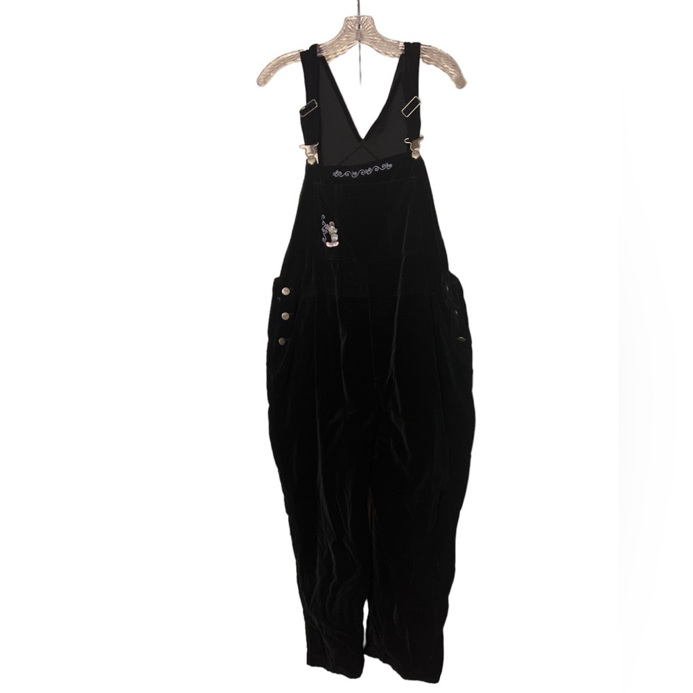 Vintage The Disney Store Mickey Mouse Black Velvet Overalls Size 14 - Picture 4 of 11